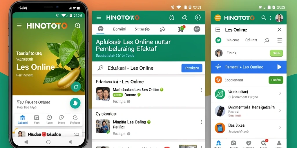 Antarmuka HINOTOTO yang menarik untuk Les Online