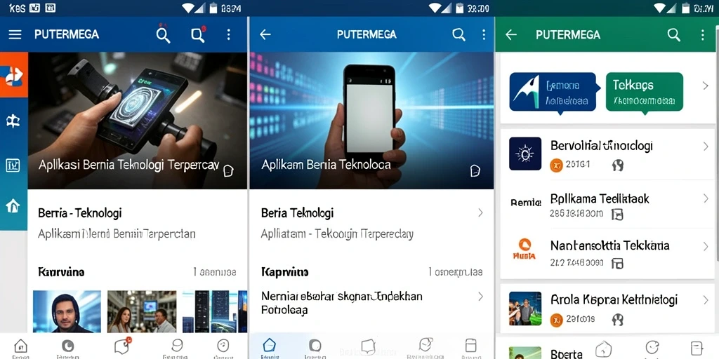 Tampilan antarmuka aplikasi PUTERMEGA yang modern dan intuitif.