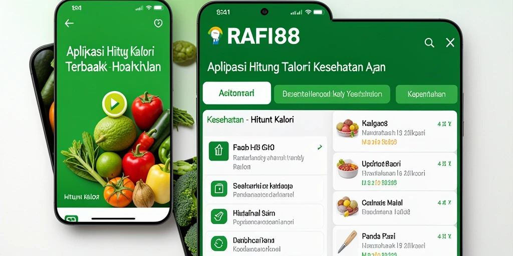 Antarmuka intuitif RAFI88 untuk menghitung kalori harian.