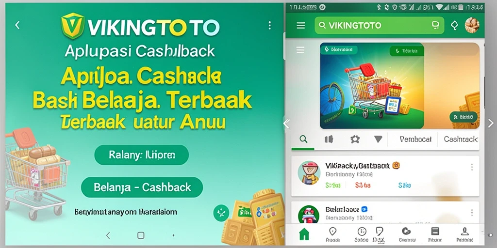 Antarmuka aplikasi VIKINGTOTO yang menarik dengan fitur Cashback.