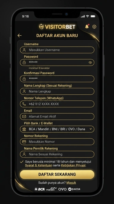Buat Akun Baru Visitorbet dengan Mudah